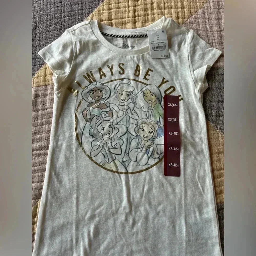 NWT Disney Princess shirt with Denim Straight Pants